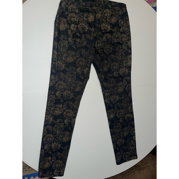 Lauren by Ralph Lauren women’s floral black jeans size 4 - Picture 2 of 7